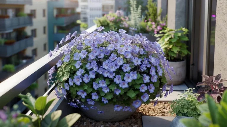 Balcone in ombra fiorito per 8 mesi: l’eranio ‘Rozanne’ è il trucco semplice che cambia tutto