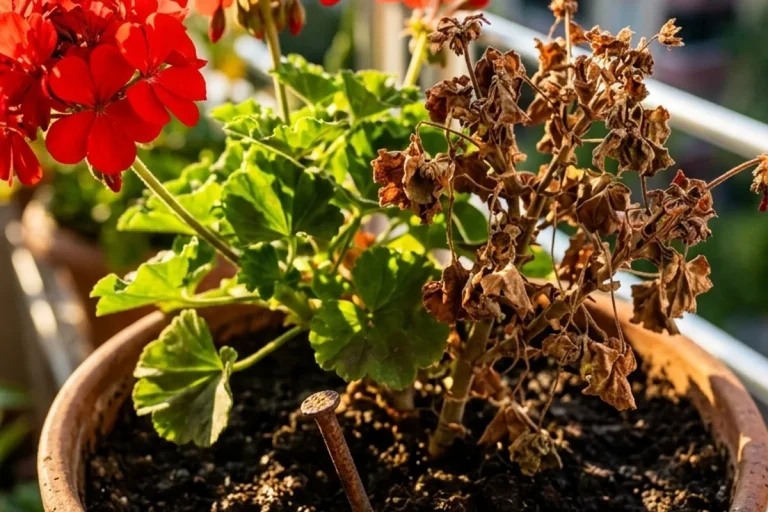 Gerani secchi e senza fiori? Metti un semplice chiodo arrugginito nel vaso e guarda la fioritura esplosiva di maggio
