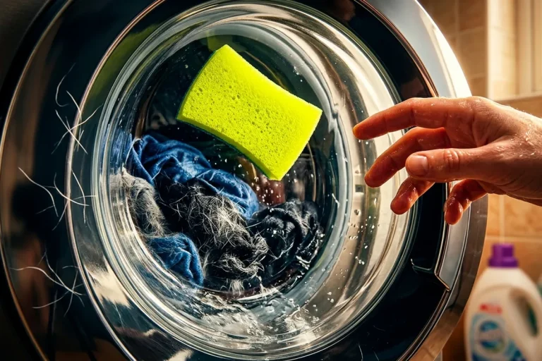 Inserisci una spugna nella lavatrice: il segreto per catturare tutti i peli dei tuoi animali