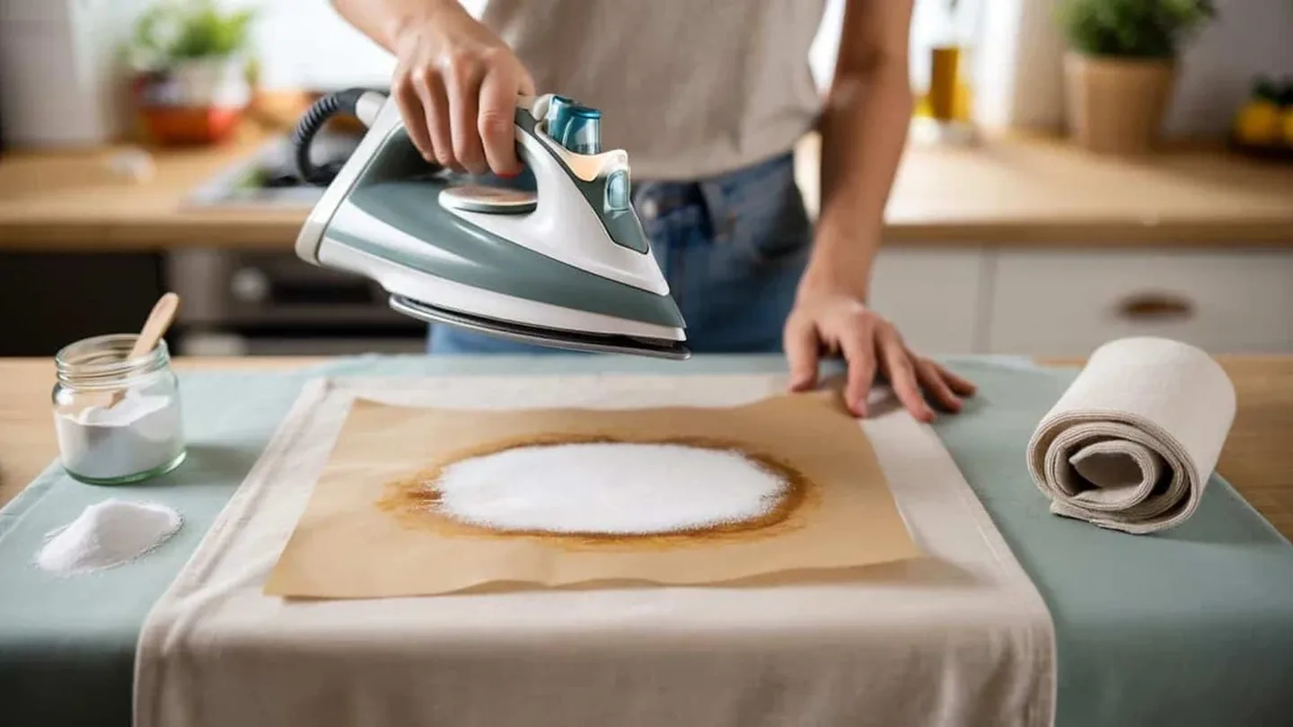 Macchie di grasso vecchie sparite in 2 minuti: il metodo con bicarbonato, carta forno e ferro