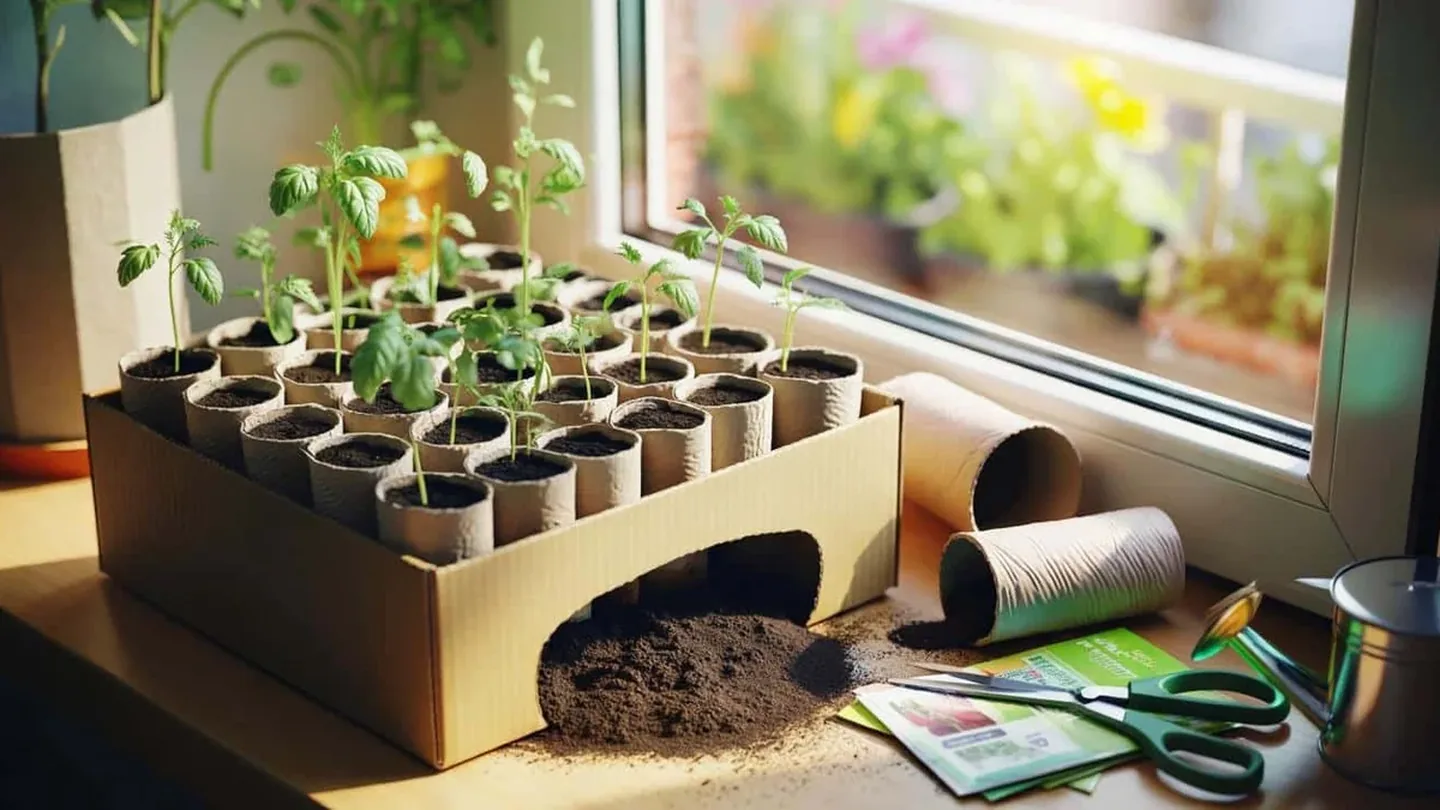 Meno plastica nell’orto con le rotoli di carta igienica: il metodo semplice per fare vasetti gratis