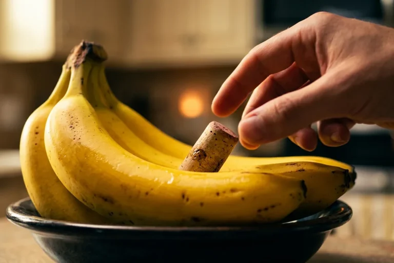 Metti un tappo di sughero nella fruttiera: il segreto per non far marcire le banane