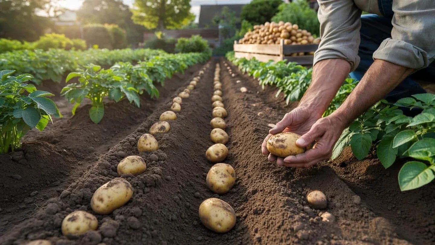 Raccolti di patate più abbondanti con la giusta profondità di semina: il metodo dei 10–15 cm
