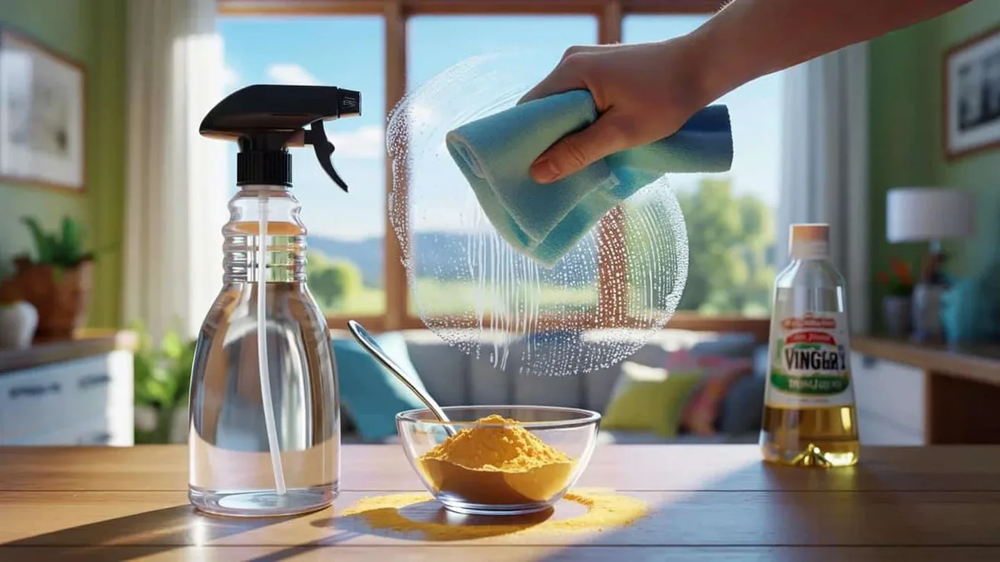 Vetri brillanti senza aloni con un solo cucchiaio di amido: il trucco veloce che sostituisce l’aceto